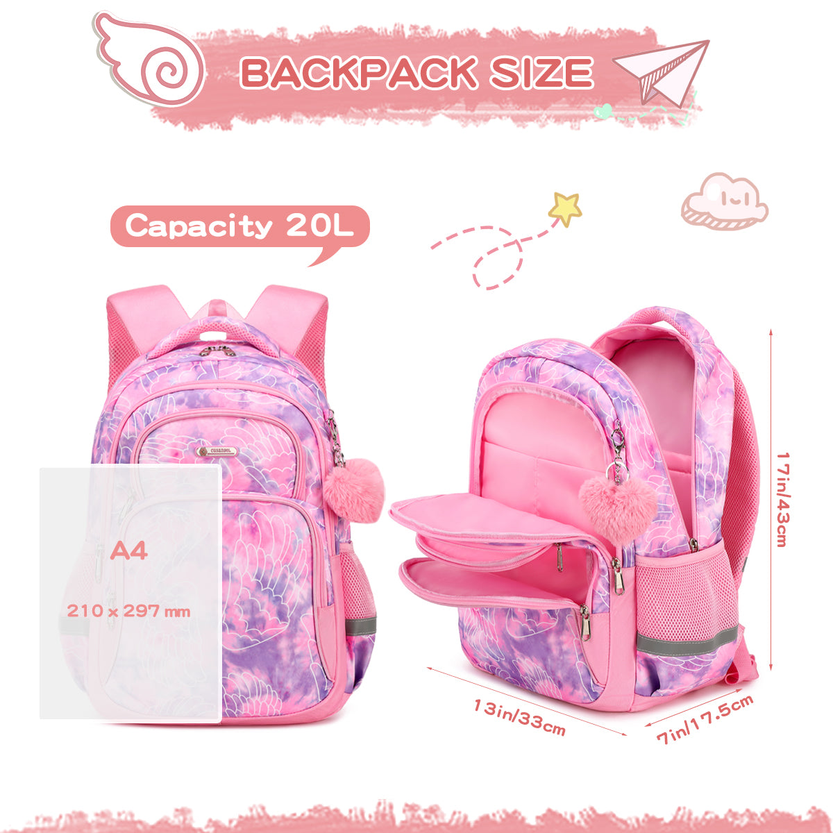 Pink backpack only