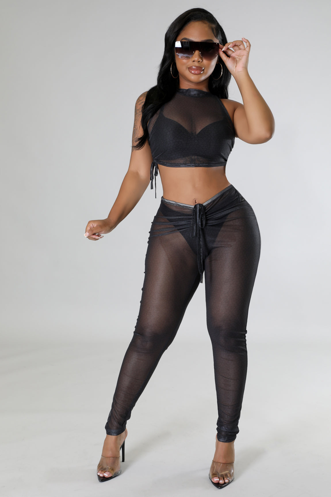 Mesh  Legging Set
