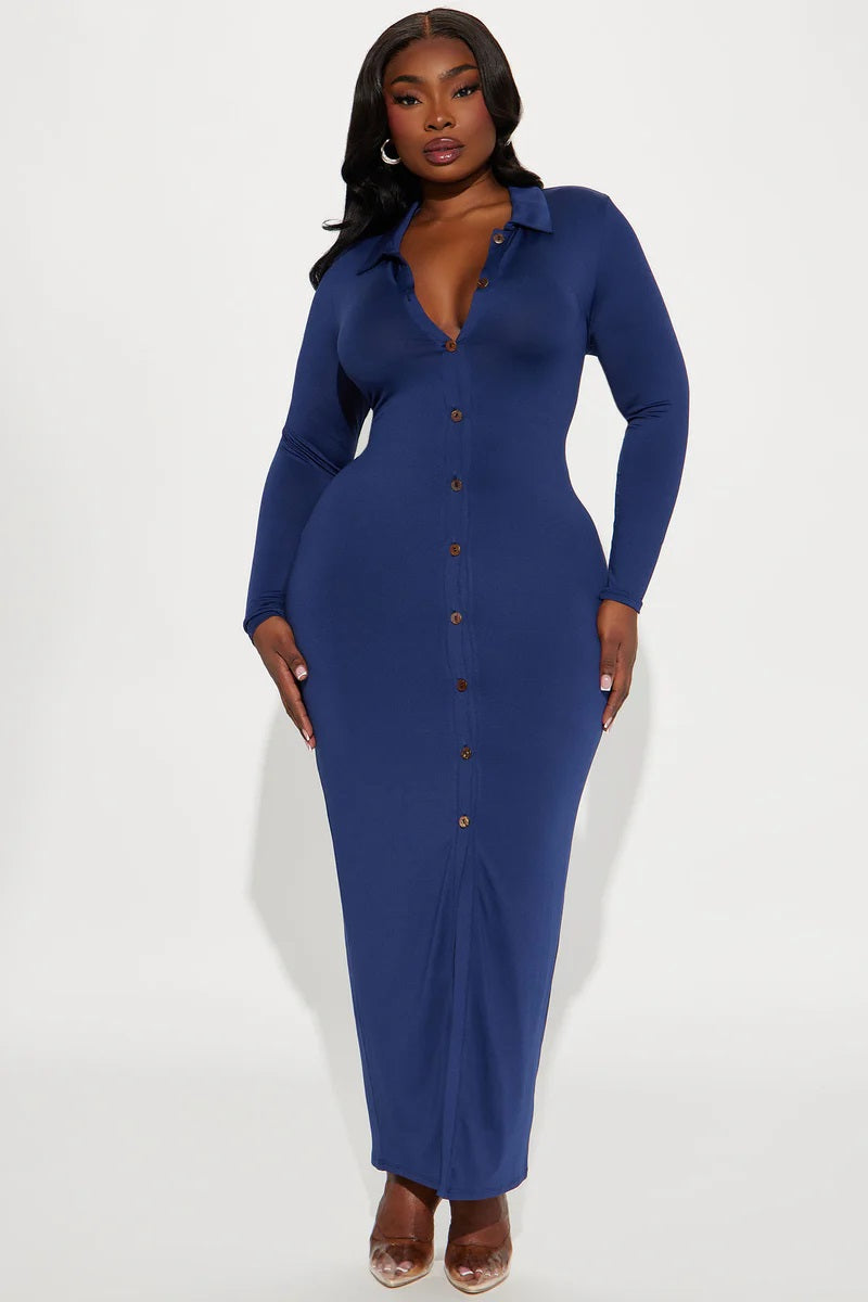 Button down maxi