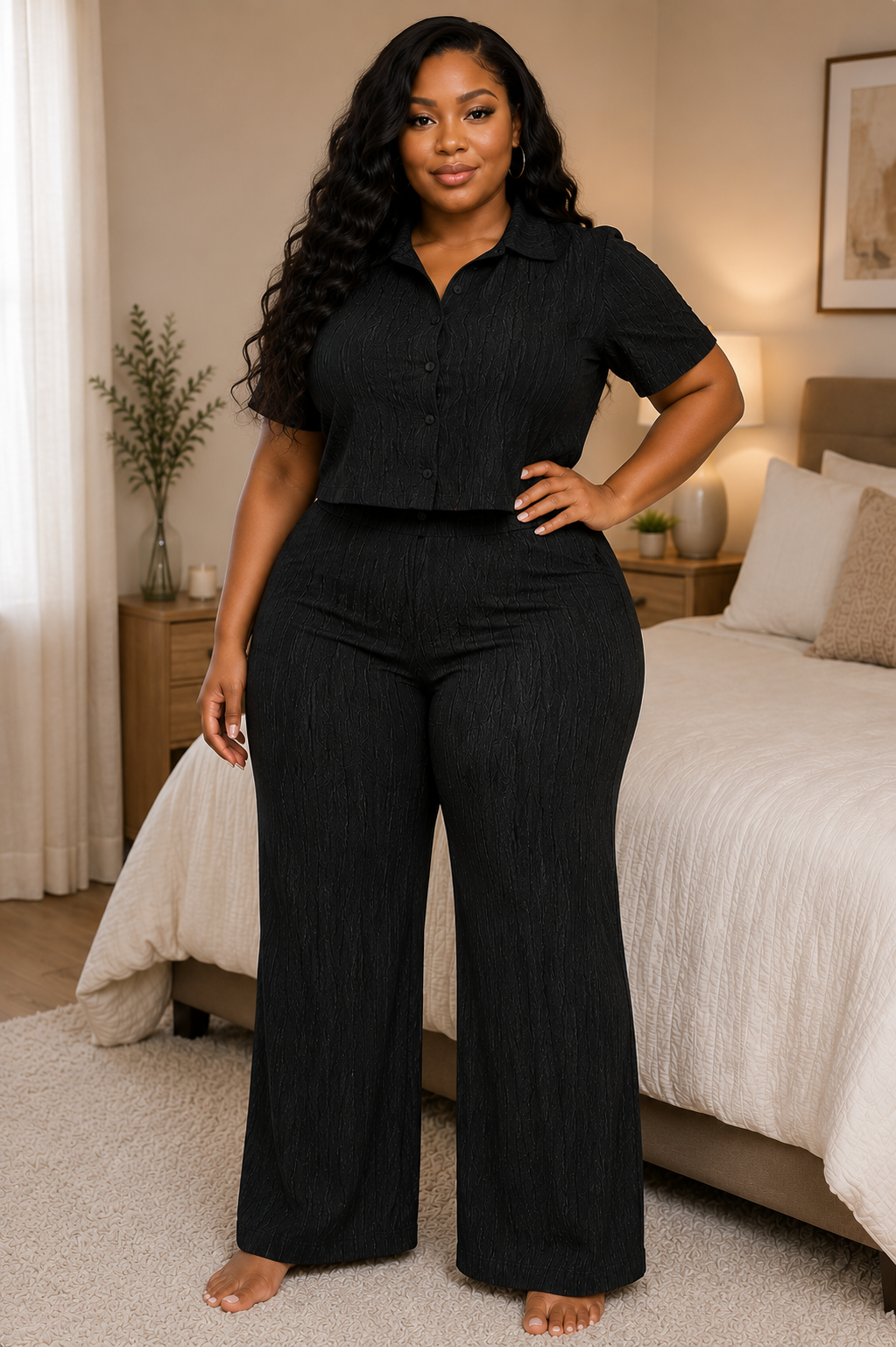 Button down shirt plus set