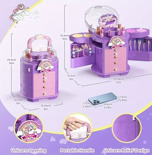 Jewellery box and makeup set