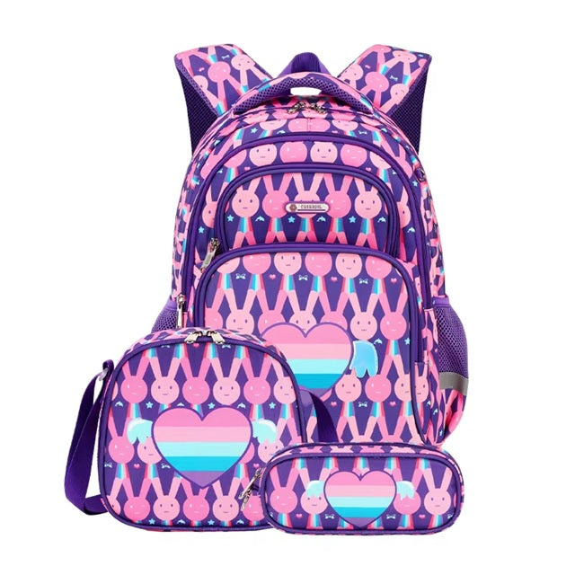Heart 3 pc backpack set