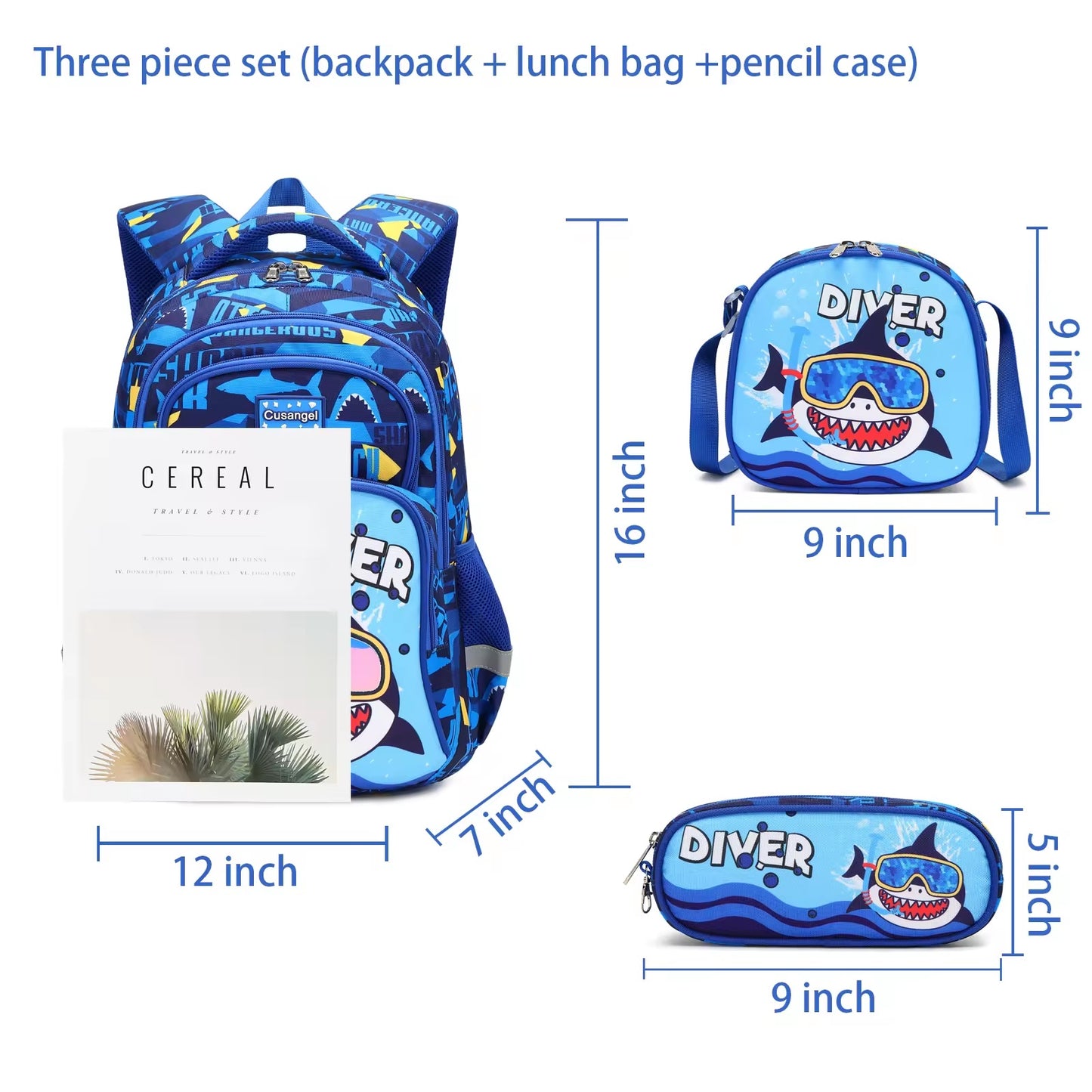 Shark Backpack set