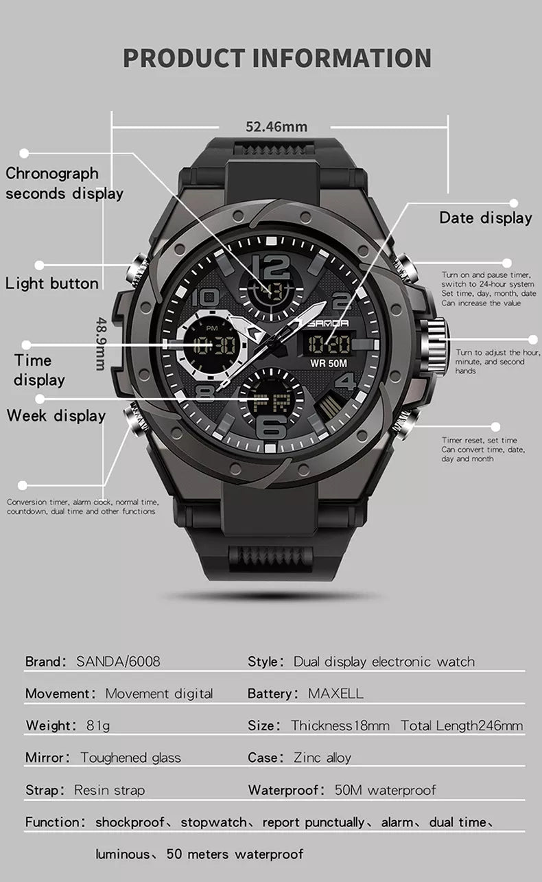 Sanda 08 male watch