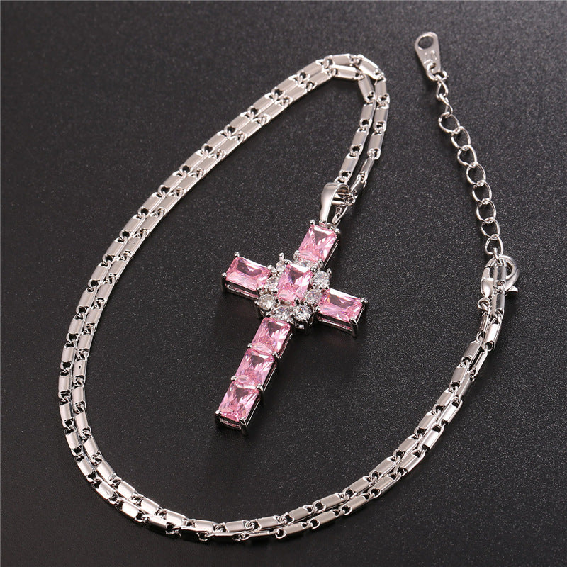 Diamante Cross Necklace