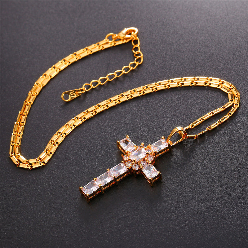 Diamante Cross Necklace